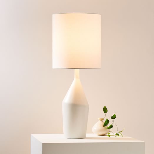 Modern Table Lamps, Bedside Lamps Ribbed Glass Table Lamp | west elm